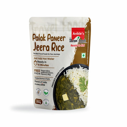 Palak Paneer and Jeera Rice